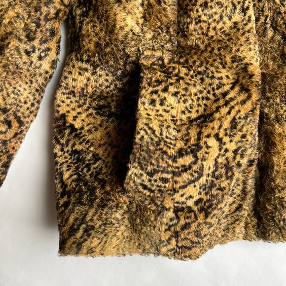 Cynthia Steffe Animal Print Lined Collared Zip Jacket Women's 12 USA - Picture 7 of 9